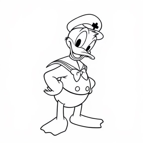Donald Dons Sailor Outfit Coloring Pages Donald Dons Sailor Outfit Coloring Pages