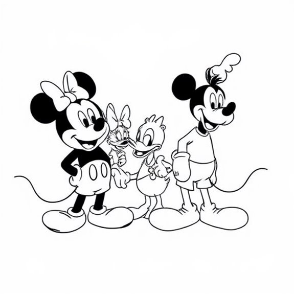 Mickey Mouse And Friends Coloring Pages Mickey Mouse And Friends Coloring Pages